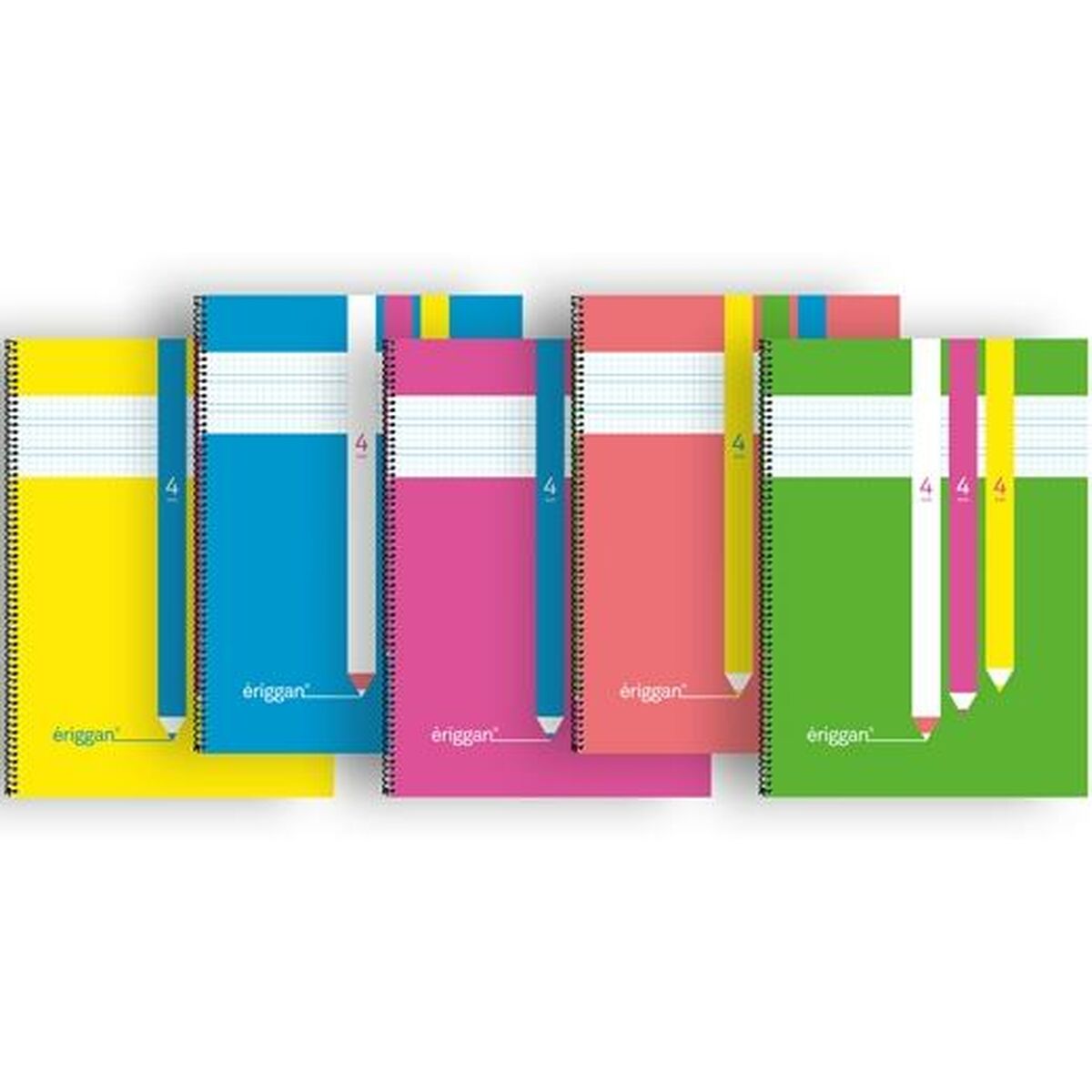 Muistikirja Eriggan Lehti 80 Levyt 21,5 x 31,5 cm (5 osaa)
